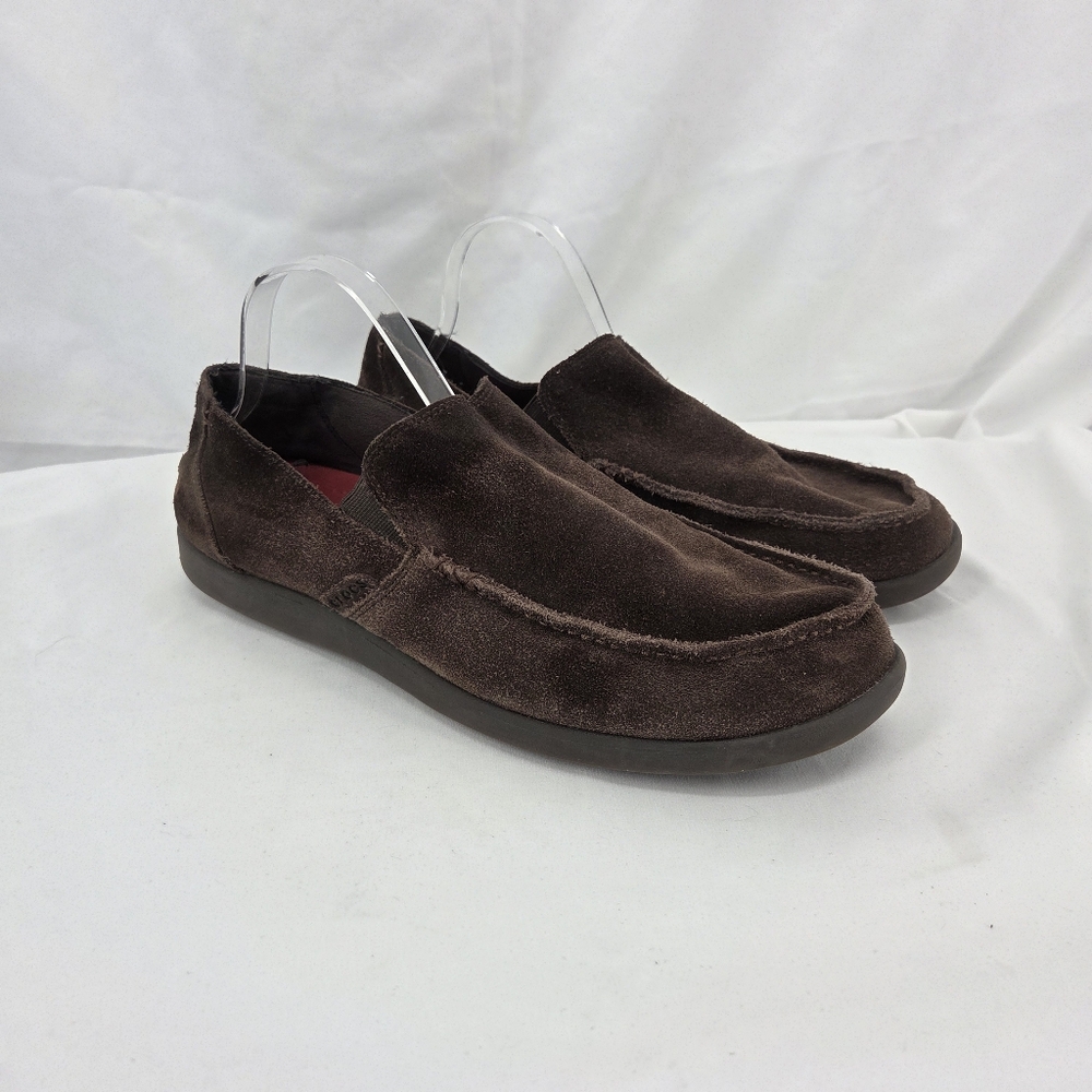 crocs Men's 14756 Santa CZ SDE Loafer Brown Suede 13